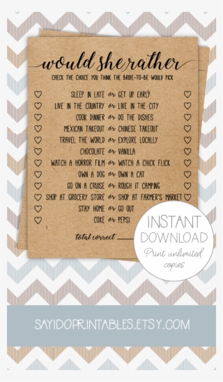 Love This Game As A Way To Get To Know The Bride To - Bridal Shower #5856603