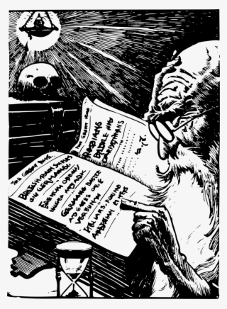 Old Man Reads A Book - Cartoon #5857783 Old Man Reads A Book - Cartoon #5857783