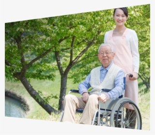 Old Man With Hes Young Pretty Daughter - 車椅子 Or 車いす Or 車 イス 介護 #5858561