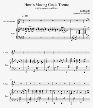 Howl's Moving Castle Theme Sheet Music For Piano, Alto - Boogie Drowning Piano Sheet Music #5863318