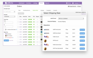 Print Your Own Shipping Labels - Sellbrite Manage Shipments Screen #5863592
