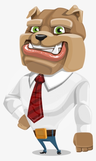 Business Confident Dog Cartoon - Illustration #5866646