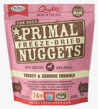 Raw Freeze-dried Canine Turkey & Sardine Formula - Primal Freeze Dried Nuggets #5868005