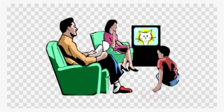 Family Watching Television Clipart Television Clip - Meaning Of Avert #5869964