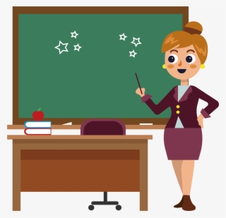 Graphic Royalty Free Stock Teacher Excellence Day Care - Desenho De Professora Em Sala De Aula #5870729