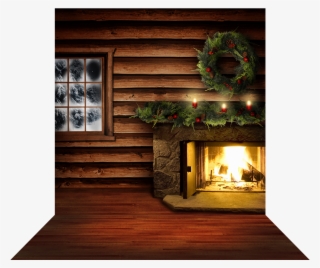 Holiday Hearth Log Cabin With Frosted Window - Christmas Tree In A Cabin #5870856