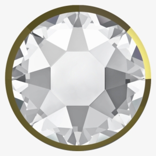 Crystal Rimmed Dorado Swarovski Rhinestones Flatback - Swarovski 2078 #5871948