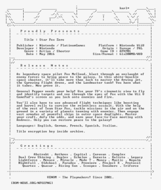 Star Fox Zero Eur Wiiu-venom - Document #5872948