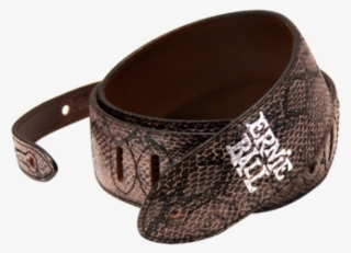 Ernie Ball 4085 Leather Guitar Strap - Ernie Ball Black Python Guitar Strap #5873616