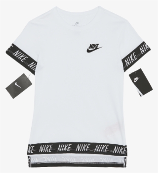 Nike White Motif Sporty T Shirt #5875053