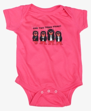 Hot Pink Teddy Rocket Ramones Onsie - Infant Bodysuit #5876144