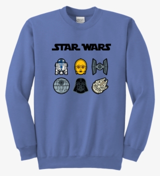 Characters Star Wars Darth Vader R2d2 C3po Youth Crewneck #5877061