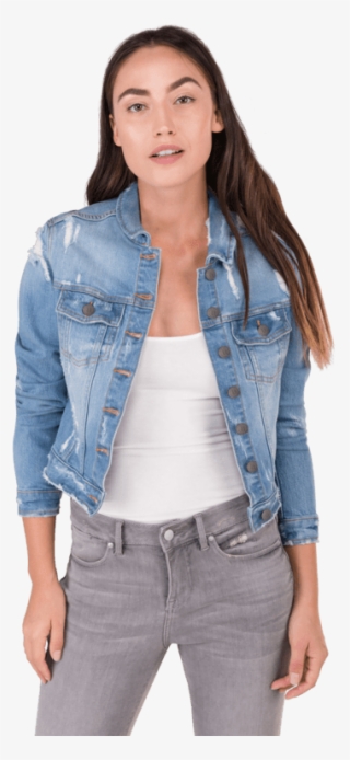 Denim Jacket W/ Rip - Girl #5879255