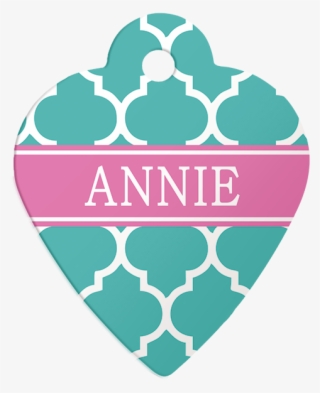 Annie Quatrefoil Heart Pet Id Tag - Wallpaper #5882254