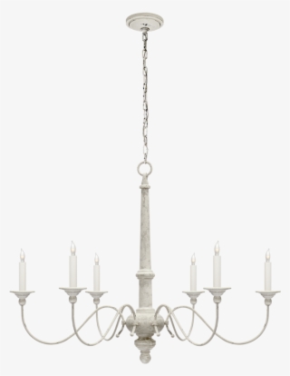 Country Small Chandelier - Visual Comfort White Chandelier #5887247