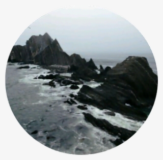 Sea Rocks Rock Ocean Splash Black White Grey Circle - Anxiety Photography Aesthetic #5887873