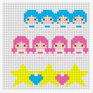 3 Little Twin Stars Perler Cuffs Perler Bead Pattern - Little Twin Stars Hama Beads #5888444