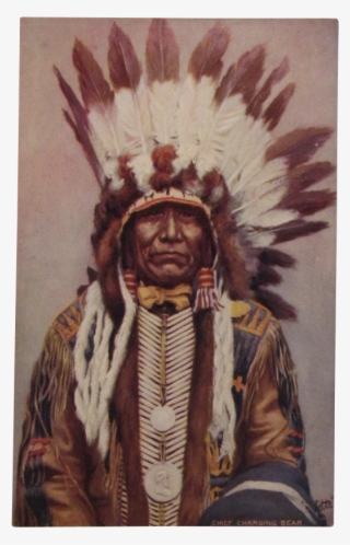Indian Chief 'charging Bear' Postcard By Tuck - Native Americans In The United States #5889266