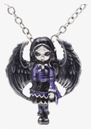 Purple Paper Heart Fairy Necklace #5890305