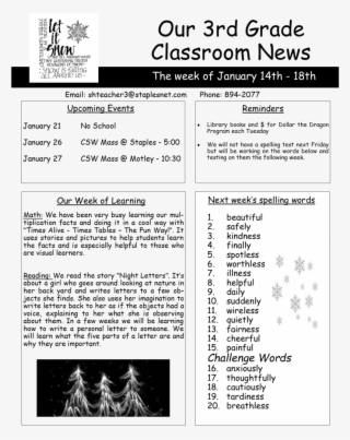 3rd Grade News - News #5890461