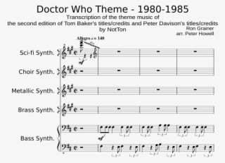 Print - Doctor Who Howell Theme Sheet Music #5891260