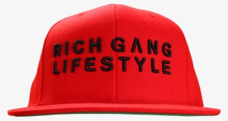 Rich Gang Lifestyle Red Snapback - Rich Hat Png #5892789