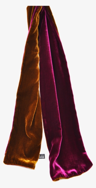 Hudson Muffler In Cognac And Plum Velvet - Hudson Cognac #5895407