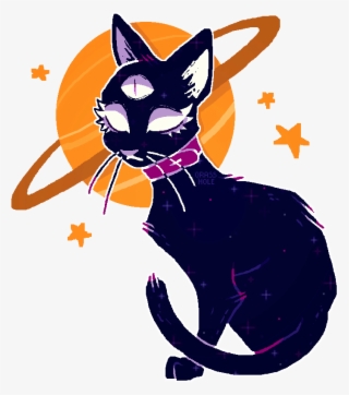 Clipart Transparent Library Cosmos Drawing Aesthetic - Aesthetic Cat Drawing #5896377
