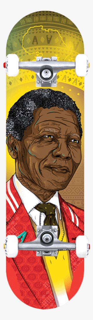 Nelson Mandela Icon Complete Skateboard With Trucks #5897011