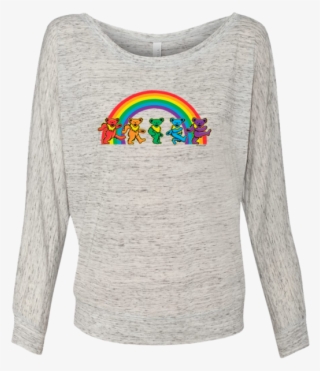 Grateful Dead Rainbow Bears Women's Long Sleeve Flowy #5897510
