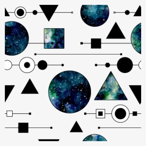 Hand Painted Blue Starry Geometric Pattern Png Background - Geometry #590887