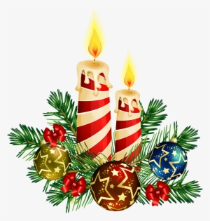 Transparent Christmas Candles Art - Christmas Candle Clipart #591219