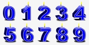 Numbers Candles Birthday Party Anniversary - Vela Numeros Png #591399