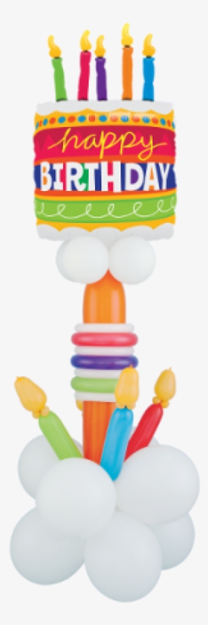 The Product Is Already In The Wishlist Browse Wishlist - 35" Shape Birthday Cake And Candles - Mylar Balloons #591669