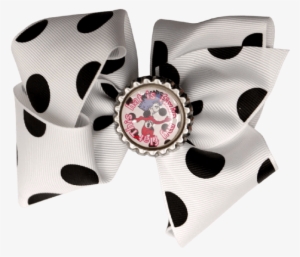 Black And White Polka Dot Seuss Bow - Coin Purse #591699