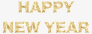 Big Image - Happy Year Gold Text Png #591983
