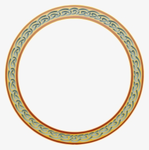 Border Ring Celtic Knot Work Frame 1093522 - Green Onyx And Connemara Marble Necklace, Gemstone #593272