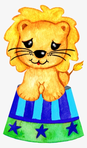 Hand Painted A Cute Little Lion Png Transparent - Lion #593344