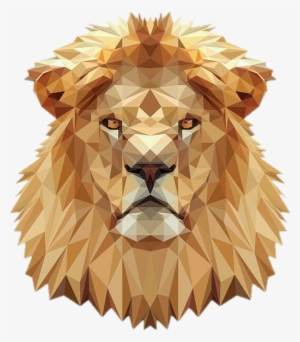 Geometric Lion Png Png Library - Geometric Lion 3d #593439