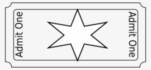 Star Ticket Clip Art - Admit One Blank Ticket #594010