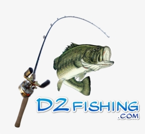 D2fishinglogo - Largemouth Bass Drawing #594131