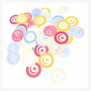 Antique Clay Inlaid Poker Chips 20 Diff 50 To 100 Years - Clay #595483