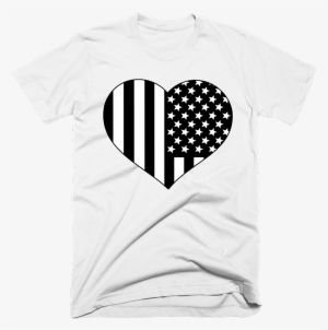Black And White American Flag Heart Shirt - Kanye Attitude With Drake Feelings Hoodie Uk #595781