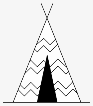 Tee Pee Black And White Clipart - Tee Pee Clip Art #595993
