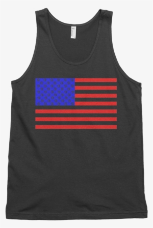 American Flag Logo Men's On Black Tanktop • The Italian #596194