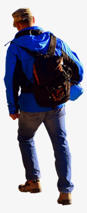 A Hiker Is On His Way Up A Hill Or Into Your Rendering - Rendering #596436