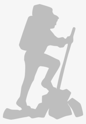 Hiker Grey Clip Art At Clker - Hiking Clipart #596458
