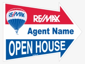 Remax 18in 24in Arrow Open House Directional Sign 510px - Horizontal Pop Up Banner 4 X 2' #596825