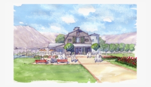 The Family Barn Is The Central Activity Spot, Offering - Painting #597006