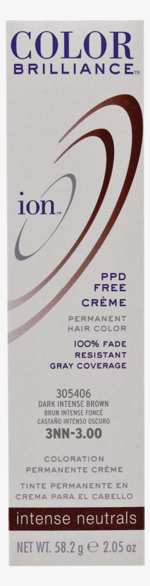Ion 3nn Dark Intense Brown Permanent Creme Hair Color #597652